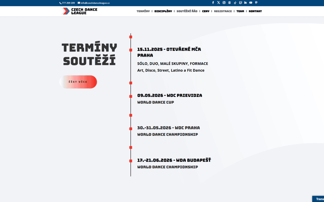 Termíny soutěží 2025
